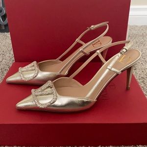 Unworn Valentino sling back heels